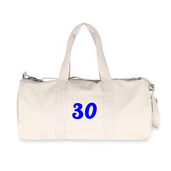 30. 30 YEARS. 30th ANNIVERSARY. 30 YEARS ANNIVERSARY. - Recycled Canvas Sports Bag by Stanley/Stella - natural - Front