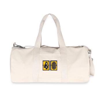 40. 40 ANS. 40e ANNIVERSAIRE. ANNIVERSAIRE 40 ANS. - Sac de sport en toile recyclée Stanley/Stella - blanc naturel - Devant
