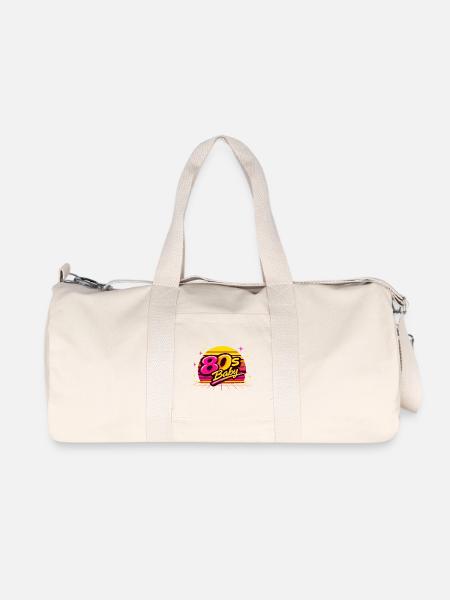 Disco rétro des années 80 - Sac de sport en toile recyclée Stanley/Stella - blanc naturel