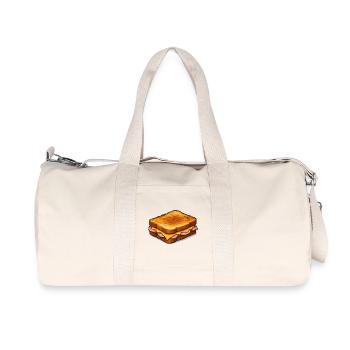 Cheese Sandwich Pop Art Illustration - Recycled Canvas Sports Bag by Stanley/Stella - natural - Front