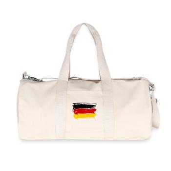 ALLEMAGNE ALLEMAGNE EUROPE FAN DE SPORT ALLEMAND - Sac de sport en toile recyclée Stanley/Stella - blanc naturel - Devant