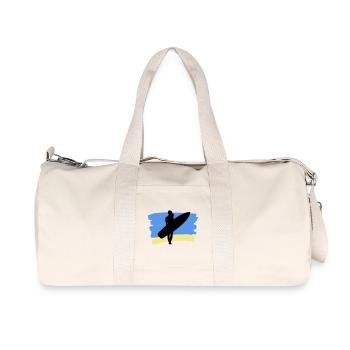 Beach Vibes – Surfer Girl - Recycled Canvas Sports Bag by Stanley/Stella - natural - Front
