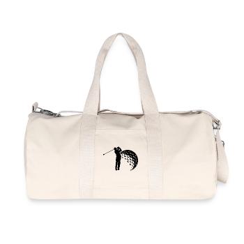 Golf Schwung Silhouette - Recycelte Canvas-Sporttasche von Stanley/Stella - Naturweiß - Vorne