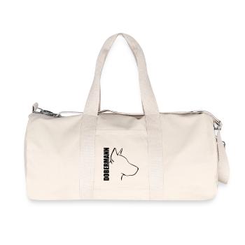 DOBERMANN PROFIL - Recycelte Canvas-Sporttasche von Stanley/Stella - Naturweiß - Vorne