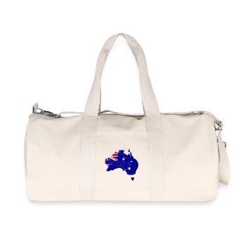 Australien vintage Karte - Recycelte Canvas-Sporttasche von Stanley/Stella - Naturweiß - Vorne