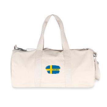 Schweden Flagge / Geschenk Skandinavien Stockholm - Recycelte Canvas-Sporttasche von Stanley/Stella - Naturweiß - Vorne