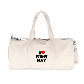 Norway - I love Norway - I love Norway - Recycled Canvas Sports Bag by Stanley/Stella - natural - Front