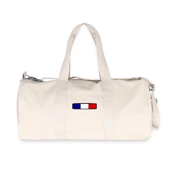 Drapeau france - Sac de sport en toile recyclée Stanley/Stella - blanc naturel - Devant