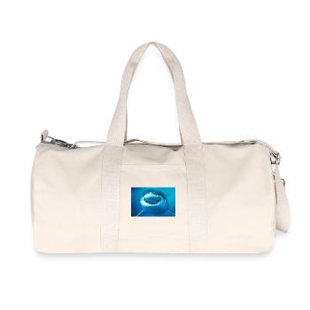 Smiling Shark Underwater - Recycled Canvas Sports Bag by Stanley/Stella - natural - Front