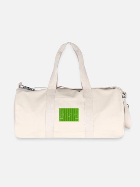 Zeig deine Farben – Fußball - Recycelte Canvas-Sporttasche von Stanley/Stella - Naturweiß