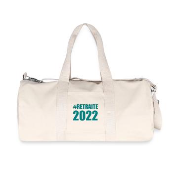RETRAITE. BONNE RETRAITE. JOYEUSE RETRAITE - Sac de sport en toile recyclée Stanley/Stella - blanc naturel - Devant