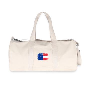 EU Österreich Flagge Fusion - Recycelte Canvas-Sporttasche von Stanley/Stella - Naturweiß - Vorne