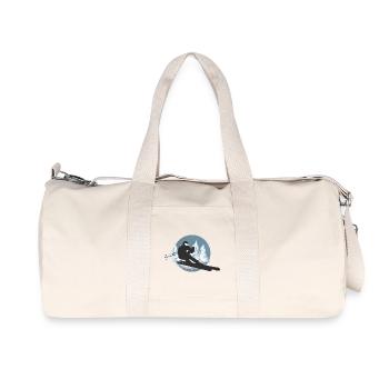 Skieurs en montagne en vacances d’hiver ou sportifs - Sac de sport en toile recyclée Stanley/Stella - blanc naturel - Devant