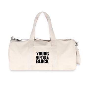 young gifted and black - Sac de sport en toile recyclée Stanley/Stella - blanc naturel - Devant