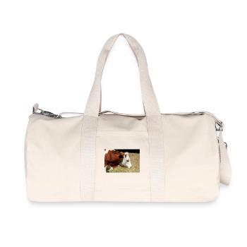 Affiche de vache - Sac de sport en toile recyclée Stanley/Stella - blanc naturel - Devant