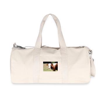 Affiche de vache - Sac de sport en toile recyclée Stanley/Stella - blanc naturel - Devant
