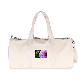 Dahlia Pink Pink Violet Blossom ,Flower - Recycled Canvas Sports Bag by Stanley/Stella - natural - Front
