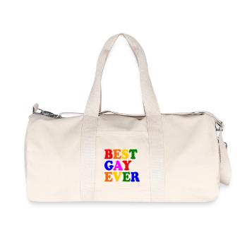 Best gay ever - Recycelte Canvas-Sporttasche von Stanley/Stella - Naturweiß - Vorne