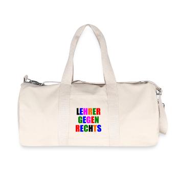 Lehrer gegen rechts - Recycelte Canvas-Sporttasche von Stanley/Stella - Naturweiß - Vorne