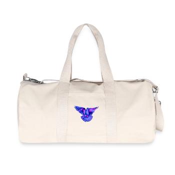 Taube blau - Recycelte Canvas-Sporttasche von Stanley/Stella - Naturweiß - Vorne