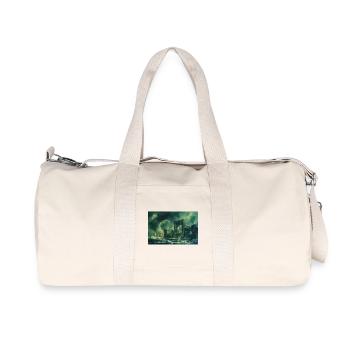 Ruined Landscape Illustration Poster - Recycled Canvas Sports Bag by Stanley/Stella - natural - Front