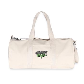 Urban Style – Graffiti look with a green accent - Recycled Canvas Sports Bag by Stanley/Stella - natural - Front
