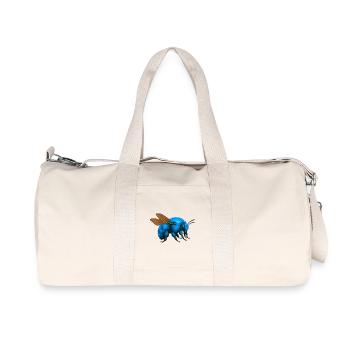 Blue bumblebee right - Recycled Canvas Sports Bag by Stanley/Stella - natural - Front