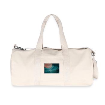 Turntable in a triangle pattern - Recycled Canvas Sports Bag by Stanley/Stella - natural - Front