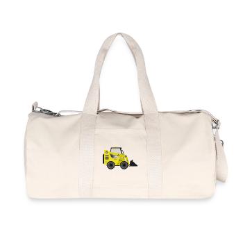 Excavatrice - Sac de sport en toile recyclée Stanley/Stella - blanc naturel - Devant