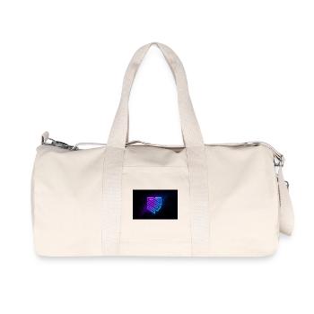 Neon Geometric Shield - Recycled Canvas Sports Bag by Stanley/Stella - natural - Front