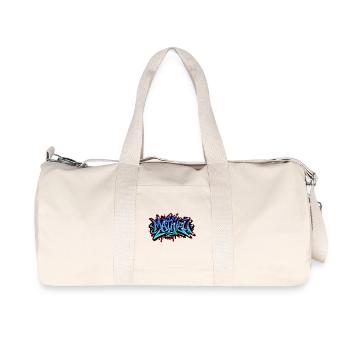 Mathieu Graffiti Neon Printable on Textile - Recycled Canvas Sports Bag by Stanley/Stella - natural - Front