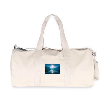 Reflecting mountain lake Lake Hallstatt - Recycled Canvas Sports Bag by Stanley/Stella - natural - Front