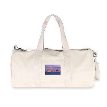 Stralsund am Abend - Recycelte Canvas-Sporttasche von Stanley/Stella - Naturweiß - Vorne