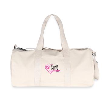 Mama 2026 loading Herz Babyfüße pink rosa Mädchen - Recycelte Canvas-Sporttasche von Stanley/Stella - Naturweiß - Vorne
