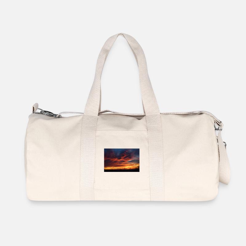 Magie du coucher de soleil le soir - Sac de sport en toile recyclée Stanley/Stella - blanc naturel