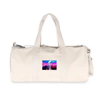 Neon Rift Psychedelic - Recycelte Canvas-Sporttasche von Stanley/Stella - Naturweiß - Vorne