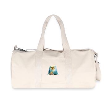 Wellensittiche - Recycelte Canvas-Sporttasche von Stanley/Stella - Naturweiß - Vorne