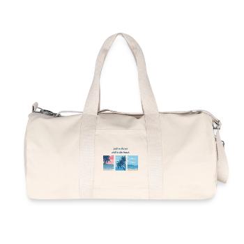 Le sel dans l’air, le froid dans le cœur. - Sac de sport en toile recyclée Stanley/Stella - blanc naturel - Devant