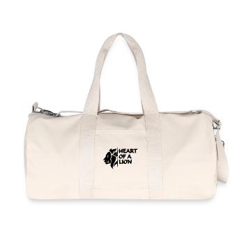 Lionheart Lion motivation logo icône icône graphique - Sac de sport en toile recyclée Stanley/Stella - blanc naturel - Devant