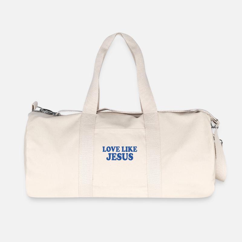 Love like jesus - Recycelte Canvas-Sporttasche von Stanley/Stella - Naturweiß