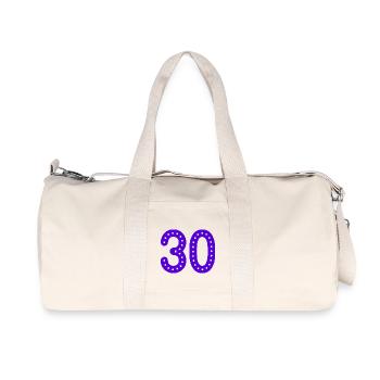 30 YEARS. 30TH ANNIVERSARY. BIRTHDAY 30 YEARS. YEAR - Recycled Canvas Sports Bag by Stanley/Stella - natural - Front