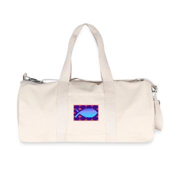 SARDINE. FISCH. APRILSCHERZ. OSTERN. MEER - Recycelte Canvas-Sporttasche von Stanley/Stella - Naturweiß - Vorne