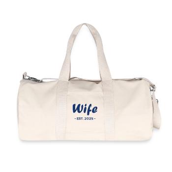 Wife Is 2025 - Recycled Canvas Sports Bag by Stanley/Stella - natural - Front