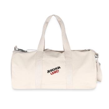 Yeshua vit noir et rouge - Sac de sport en toile recyclée Stanley/Stella - blanc naturel - Devant