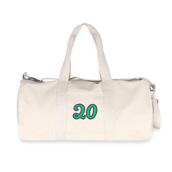 20. 20th ANNIVERSARY. 20 YEARS ANNIVERSARY. 20 YEARS. - Recycled Canvas Sports Bag by Stanley/Stella - natural - Front