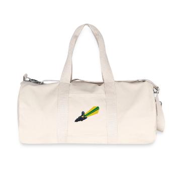 SPACE BIRD – Geek & Science-Fiction - Recycelte Canvas-Sporttasche von Stanley/Stella - Naturweiß - Vorne