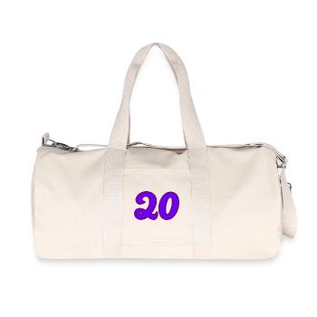 20. 20th ANNIVERSARY. 20 YEARS ANNIVERSARY. 20 YEARS. - Recycled Canvas Sports Bag by Stanley/Stella - natural - Front