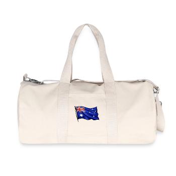 Australien Flagge Muster - Recycelte Canvas-Sporttasche von Stanley/Stella - Naturweiß - Vorne