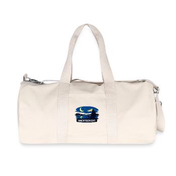 Nachtfischer Silhouette bei Mondschein - Recycelte Canvas-Sporttasche von Stanley/Stella - Naturweiß - Vorne