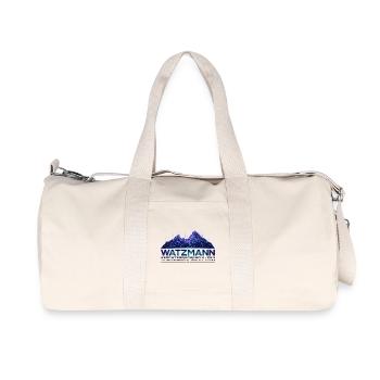 Watzmann Cyberpunk Silhouette | Neon Future  - Recycelte Canvas-Sporttasche von Stanley/Stella - Naturweiß - Vorne